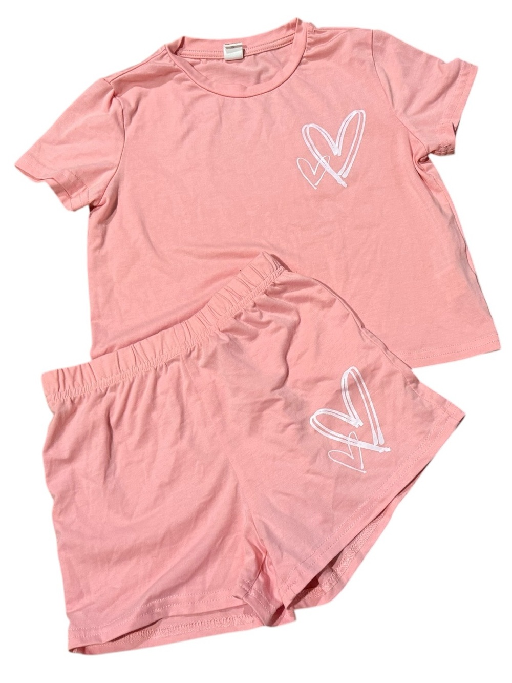Shein Heart Detail Shorts Set Size 8